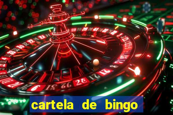 cartela de bingo cha de bebe