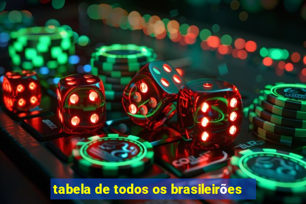 tabela de todos os brasileirões